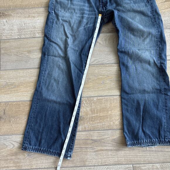 7 For All Mankind Womens Size 32 Jeans Bootcut 100% Cotton Medium Wash Wide Leg - Picture 15 of 16